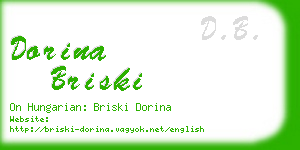 dorina briski business card